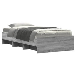 Berkfield Bed Frame Without Mattress Grey Sonoma 75X190 Cm Small Single Engineered Wood - thumbnail 3