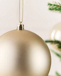 Werchristmas Set Of 9 Shatterproof Baubles, Latte, 10 Cm - thumbnail 6