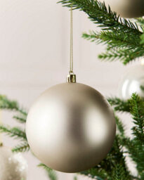 Werchristmas Set Of 9 Shatterproof Baubles, Latte, 10 Cm - thumbnail 5