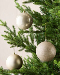 Werchristmas Set Of 9 Shatterproof Baubles, Latte, 10 Cm - thumbnail 2