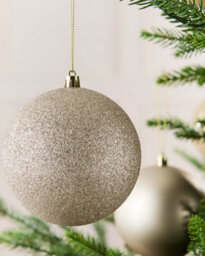 Werchristmas Set Of 9 Shatterproof Baubles, Latte, 10 Cm - thumbnail 3