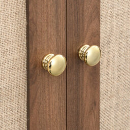 Btm Wardrobe With Fabric Doors And  Drawer, Walnut Look Clothes Cabinet With Wooden Legs For Bedroom - thumbnail 9