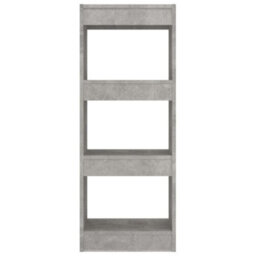 Berkfield Book Cabinet/room Divider Concrete Grey 40X30X103 Cm Engineered Wood - thumbnail 5