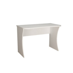 110Cm Modern Desk Compact Writing Desk Laptop & Computer Table Stylish Office Desk For Home Work Study (White, Large, Mila) - thumbnail 4