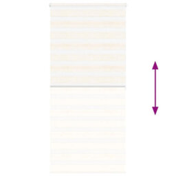 Berkfield Modern Zebra Blind Marble Beige 100X200 Cm Fabric Width 95.9 Cm Polyester - thumbnail 5