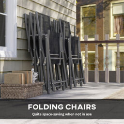 Wyld Haus Cosuri 6-Seater Grey Mesh Outdoor Dining Set With Extendable Table And Folding Chairs - thumbnail 6