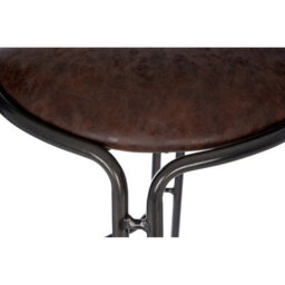 Orsina Versatile Design Mocha Bar Stool With Gunmetal Legs, Durable Bar Stool, Sleek Minimalist Kitchen Stool - thumbnail 6