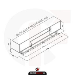 Creative Furniture Rift Loft Tv Unit 200Cm - Rustic & Black - thumbnail 7