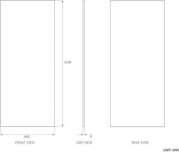 120 X 60Cm Rectangle Frameless Bathroom Mirror Wall Hanging Fittings Not Included - thumbnail 2