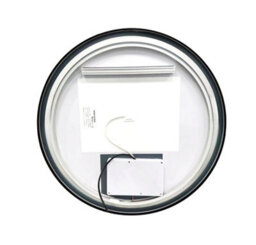 Belofay 500 mm Round Led Bathroom Mirror Black Frame Dimmable Lighting Anti Fog Wall Mounted - thumbnail 5