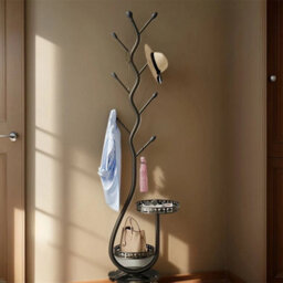 Coat Stand Garment Rack Metal Coat Jacket Umbrella Hanger Standing Hook Rack - thumbnail 5