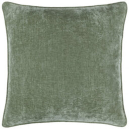 Yard Heavy Chenille Velvet Eucalyptus Polyester Filled Cushion, 50 X 50Cm - thumbnail 1