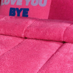 Ohs Teddy Fleece 10.5 Tog Coverless Duvet With Pillowcase Bedding Set, Hot Pink - Single - thumbnail 4
