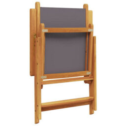 Berkfield Garden Chairs 2 Pcs Anthracite Solid Wood Acacia And Fabric - thumbnail 8
