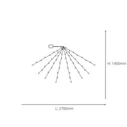 Eglo Solar Led String Lights, 64 Light Rgb Outdoor Garden & Parasol Light Chain, 2.7M - thumbnail 4