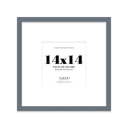"14X14"" Grey Picture Frame - 14X14"" Square Frame With 11X11"" Mount For 14X14""/11X11"" Pictures Classic Style Photo Display, 1 Pack" - thumbnail 1