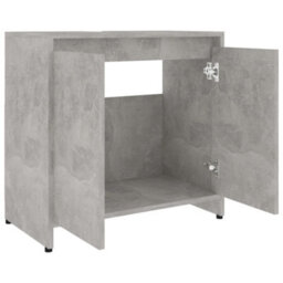 Berkfield Bathroom Cabinet Concrete Grey 60X33X61 Cm Engineered Wood - thumbnail 5