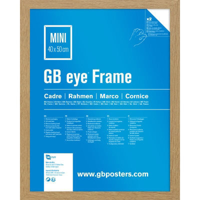 Gb Eye Contemporary Wooden Oak Picture Frame - Mini - 40 X 50Cm
