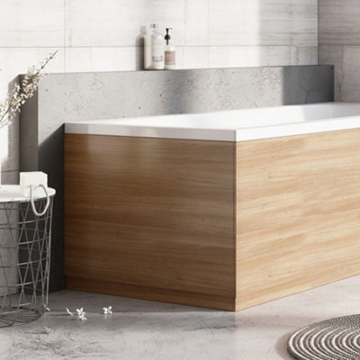 Plum&clay Condense Natural Oak End Bath Panel (W)800mm