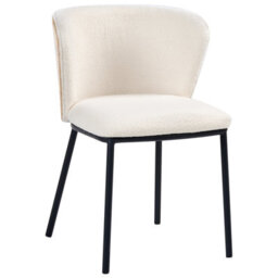 Beliani Set Of 2 Dining Chairs Hoskin Boucle Off-White - thumbnail 5