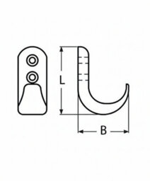 (Pack Of 4) Stainless Steel Rounded Coat Hook ( 40mm X 30mm ) - thumbnail 2