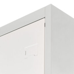 Wyld And Coco Two-Door Lockable Steel Storage Locker White Grey 90 X 45 X 180 Cm - thumbnail 7