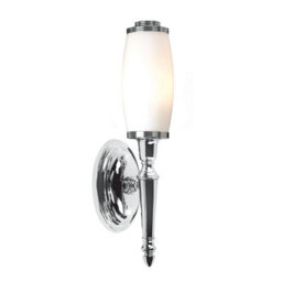 Luminosa Lighting Luminosa Dryden 2 Light Bathroom Wall Light Polished Chrome Ip44, G9 - thumbnail 1