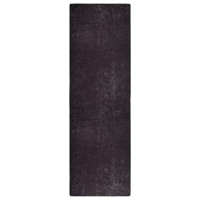 Berkfield Rug Washable 80X300 Cm Anthracite Anti Slip