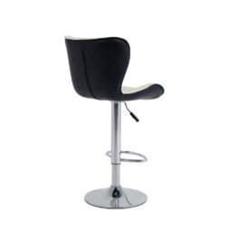 Neel Blue Modern Swivel Bar Stool, Adjustable Height Faux Leather Breakfast Modern Chair, White - thumbnail 3