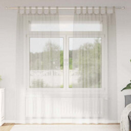 Berkfield Curtains With Curtains 2 Pcs Cream Polyester