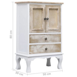 Berkfield Drawer Cabinet White 50X30X80 Cm Wood - thumbnail 7