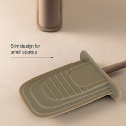 Cosmic Silicone Toilet Brush With Toilet Roll Holder, Slim Design, Black, Flat Collection - thumbnail 3
