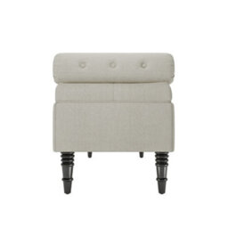 Darphe Beige Upholstered Storage Bench With Flip-Top Lid, Armrests And Side Bolster Pillows - thumbnail 7