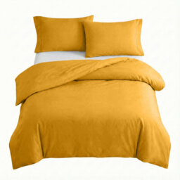 Ameha Duvet 13.5 Tog With Ochre Duvet Cover & Matching Pillowcases, Breathable, Bedding Set, Single 135X200Cm - thumbnail 5