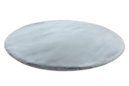 RugsX Modern Carpet Teddy New Dream 47 Circle Shaggy, Plush, Very Thick Silv  Circle 160 Cm - thumbnail 3