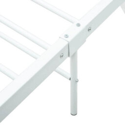 Vidaxl Bed Frame Without Mattress With Headboard White 160X200 Cm Metal - thumbnail 6