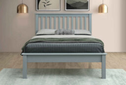Flintshire Furniture Rossett 4Ft 6 Double Grey Wooden Bed Frame - thumbnail 2