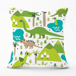 Warren Reed Designer Baby Dinosaur Print Cushions 45Cm X 45Cm - thumbnail 1