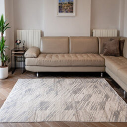 Silver Abstract Abstract Modern,natural Fibers Wool Rug Bedroom & Living Room-160Cm X 230Cm - thumbnail 1