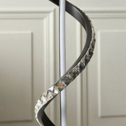 Pagazzi Lighting Pagazzi Hyde Matte Black And Crystal Led Table Lamp - thumbnail 4