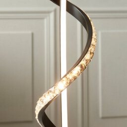 Pagazzi Lighting Pagazzi Hyde Matte Black And Crystal Led Table Lamp - thumbnail 3