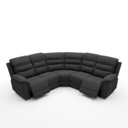 Home Luxe Interiors Montana Dark Grey Fabric Electric Recliner Corner Sofa With Bluetooth - thumbnail 3
