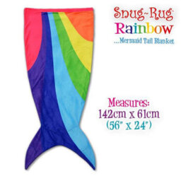 Snug Rug Rainbow Mermaid Tail Kids Blanket Wearable Novelty Childrens Gift - thumbnail 3