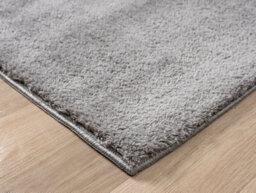 Comfy Washable Low Pile Living Room Area Rug - Anti-Slip Felt Backing Dark Grey 60Cm X 100Cm - thumbnail 4