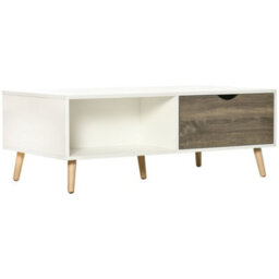 Wyld Haus Nanola Wood White And Grey Coffee Table With 2 Drawers - L106 X D58 X H39.5Cm - thumbnail 2