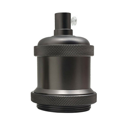 Vintage Industrial E27 Lamp Holder Retro Metal Edison Bulb Socket Ip20, Hard Wired For Diy Pendant Wall Lights - image 1
