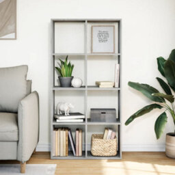 Berkfield Room Divider Bookcase Concrete Grey 69.5X29X137.5 Cm Engineered Wood - thumbnail 3