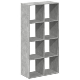 Berkfield Room Divider Bookcase Concrete Grey 69.5X29X137.5 Cm Engineered Wood - thumbnail 7