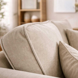 Furnishings For Less UK Ascot Large 2 Seater Sofa Chenille Fabric Beige Couch - thumbnail 5