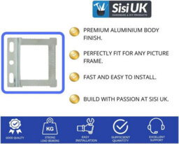 Sisi UK 10 Pack Cwh2 Square Sawtooth Picture Frame Hangers With Screws For Canvas Aluminium Back And Flat Back Frames - thumbnail 3